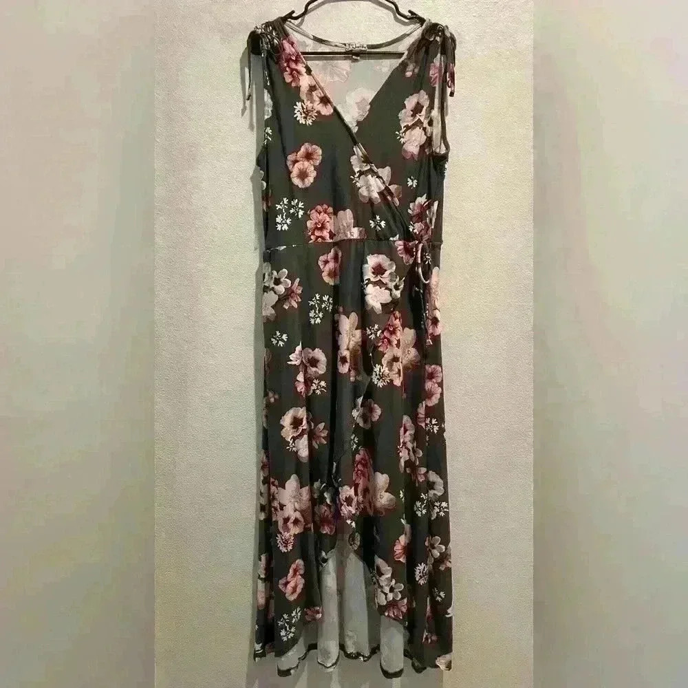 J for Justify women's‎ gray floral size L-XL dress